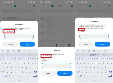 Sertifikat, penghargaan, tanda, atau dokumen yang dipajang di domino lagu menyajikan paket Disney+ Telkomsel untuk yang suka SMS lalu konfirmasi pembayaran pemain COD Mobile tanpa batas